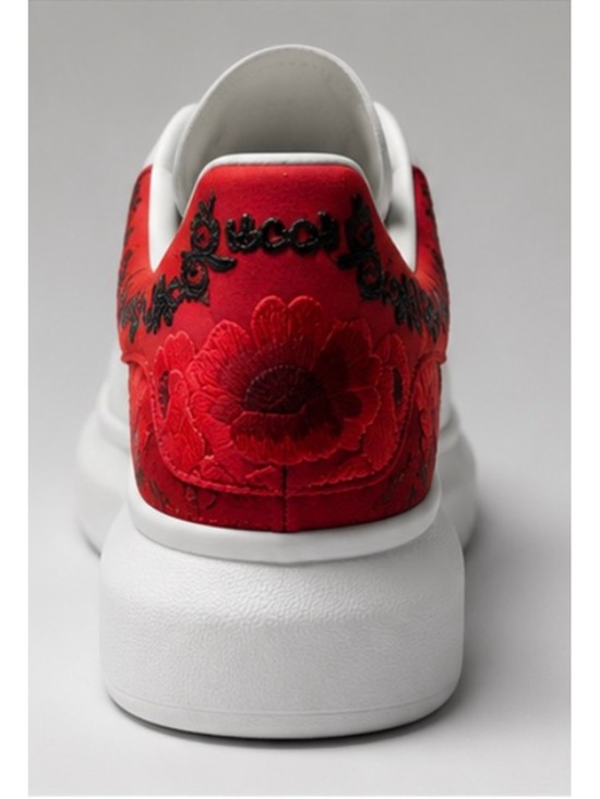 Alexander McQueen Shoes - Alexander McQueen Sneakers White Red Floral Size 40/10 limited edition!!